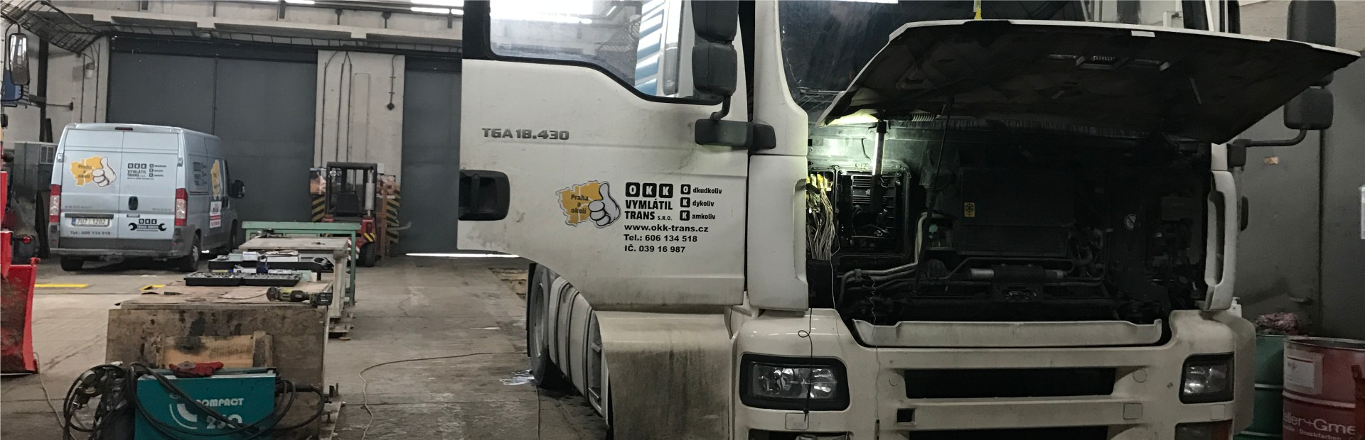 Slider servis nákladních vozidel včetně návěsů